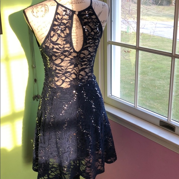 Blue and silver dress - Picture 3 of 5